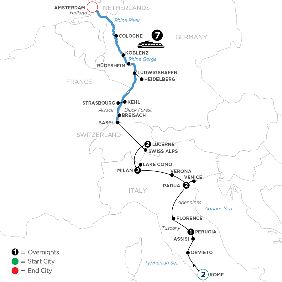 17 Day Avalon Waterways River Cruise from Rome to Amsterdam 2027 - XLR5