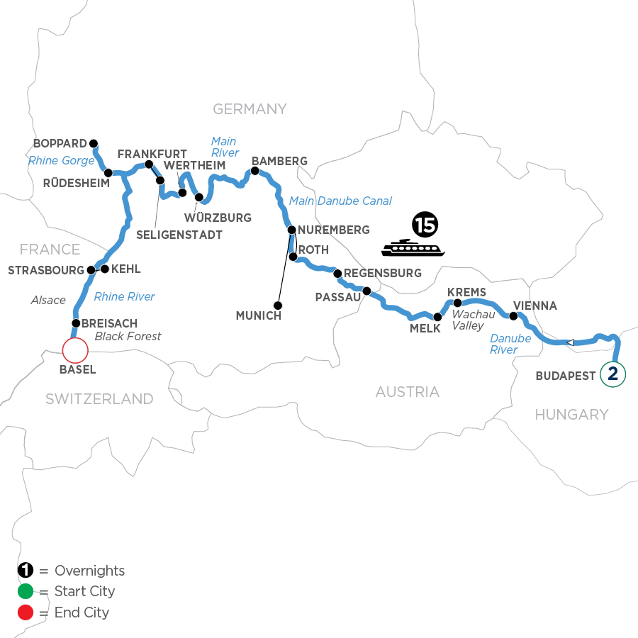 18 Day Avalon Waterways River Cruise from Budapest to Basel 2027 - WBZQ