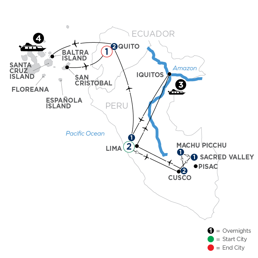 18 Day Avalon Waterways River Cruise from Lima to Quito 2026 - WAME