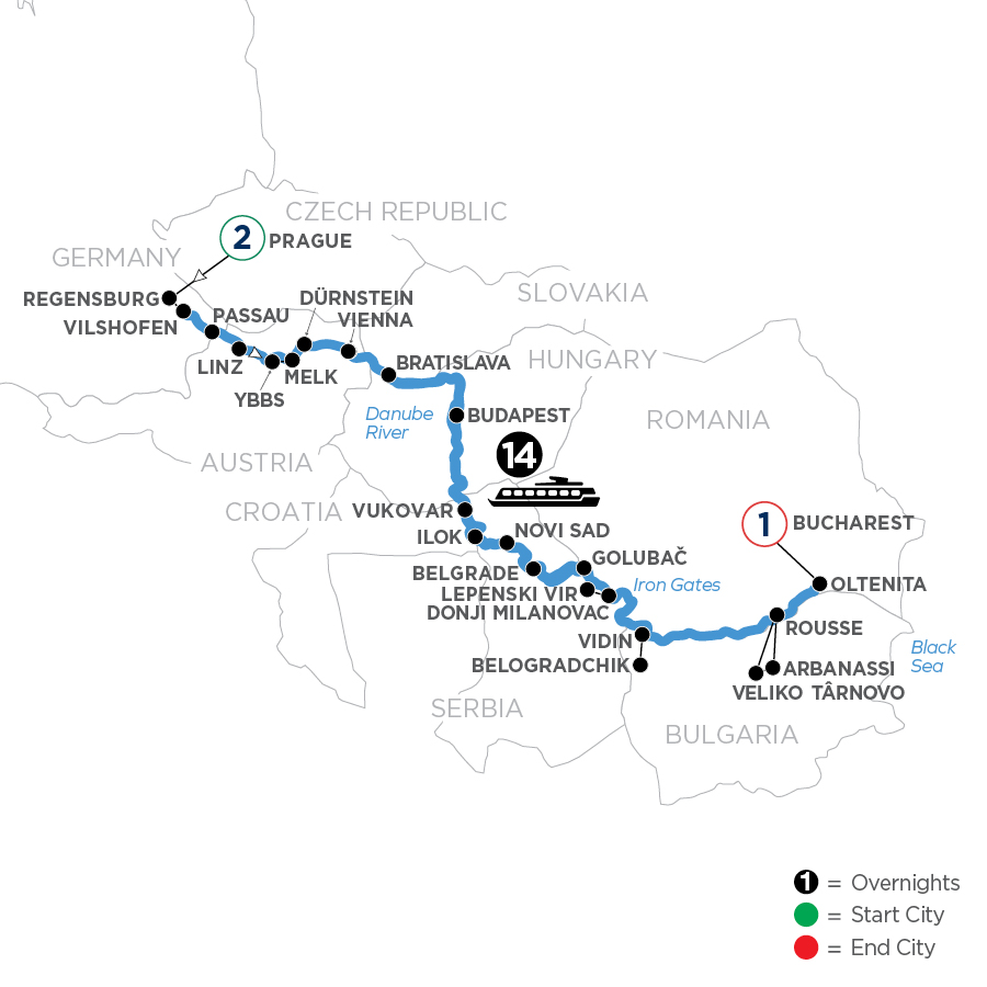 18 Day Avalon Waterways River Cruise from Prague to Bucharest 2027 - WDOQ