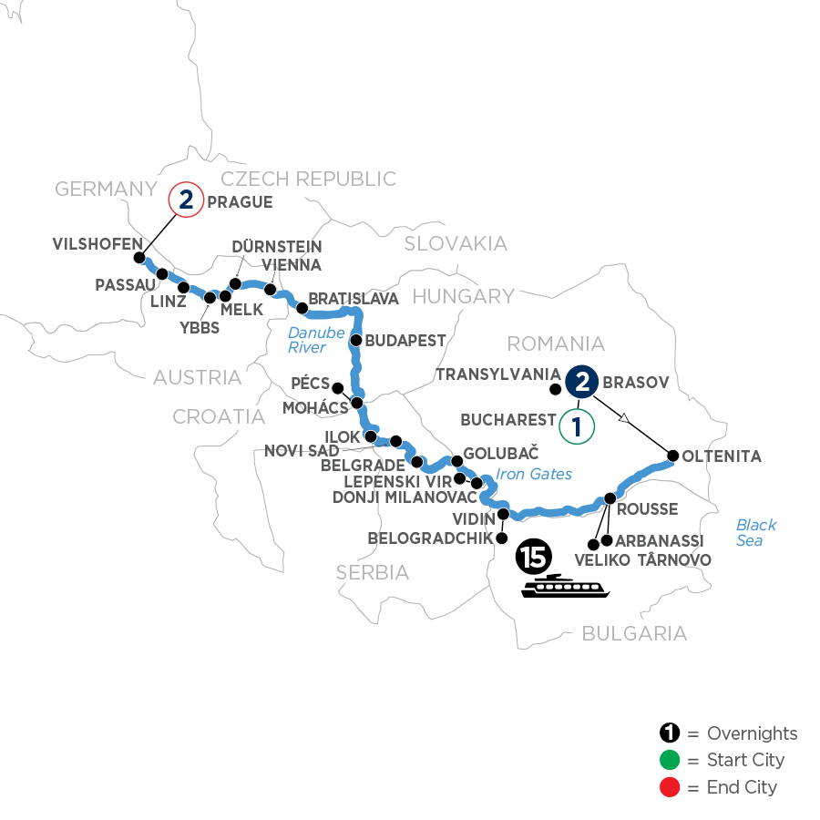 21 Day Avalon Waterways River Cruise from Bucharest to Prague 2026 - WODE