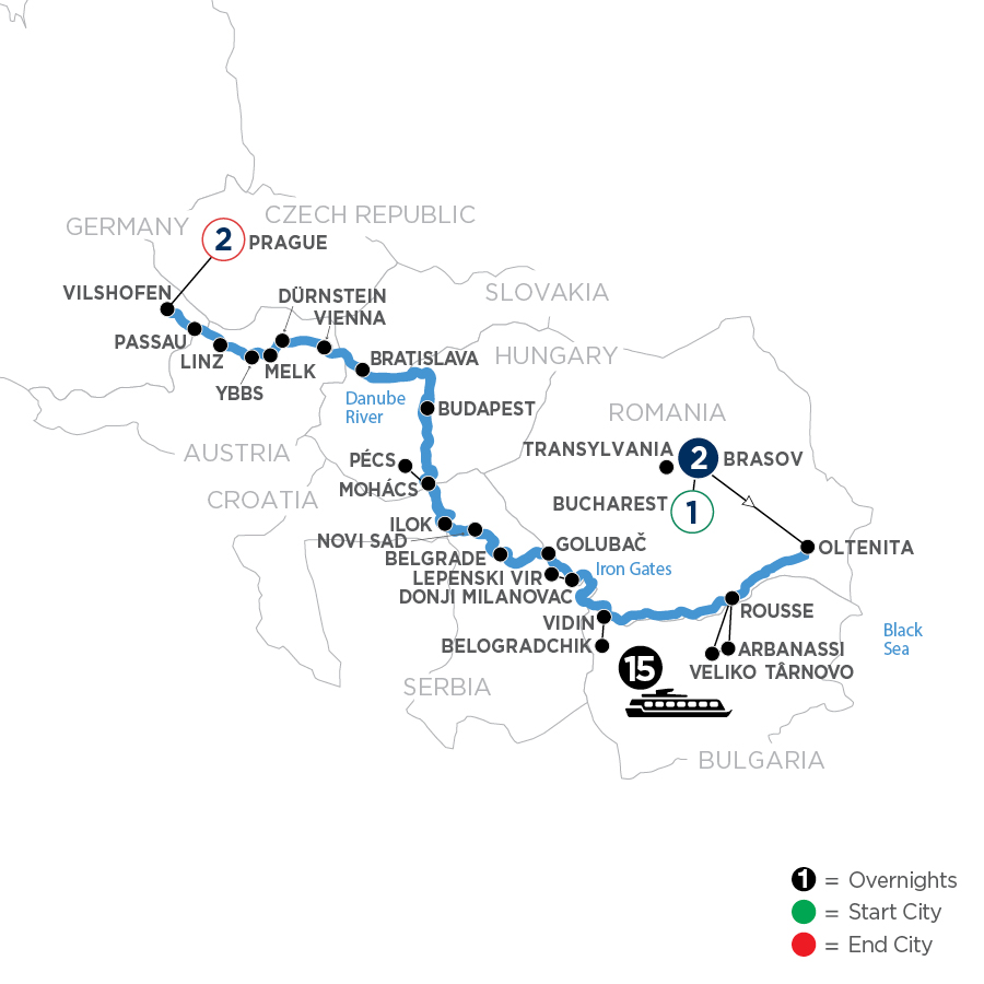 21 Day Avalon Waterways River Cruise from Bucharest to Prague 2027 - WODE