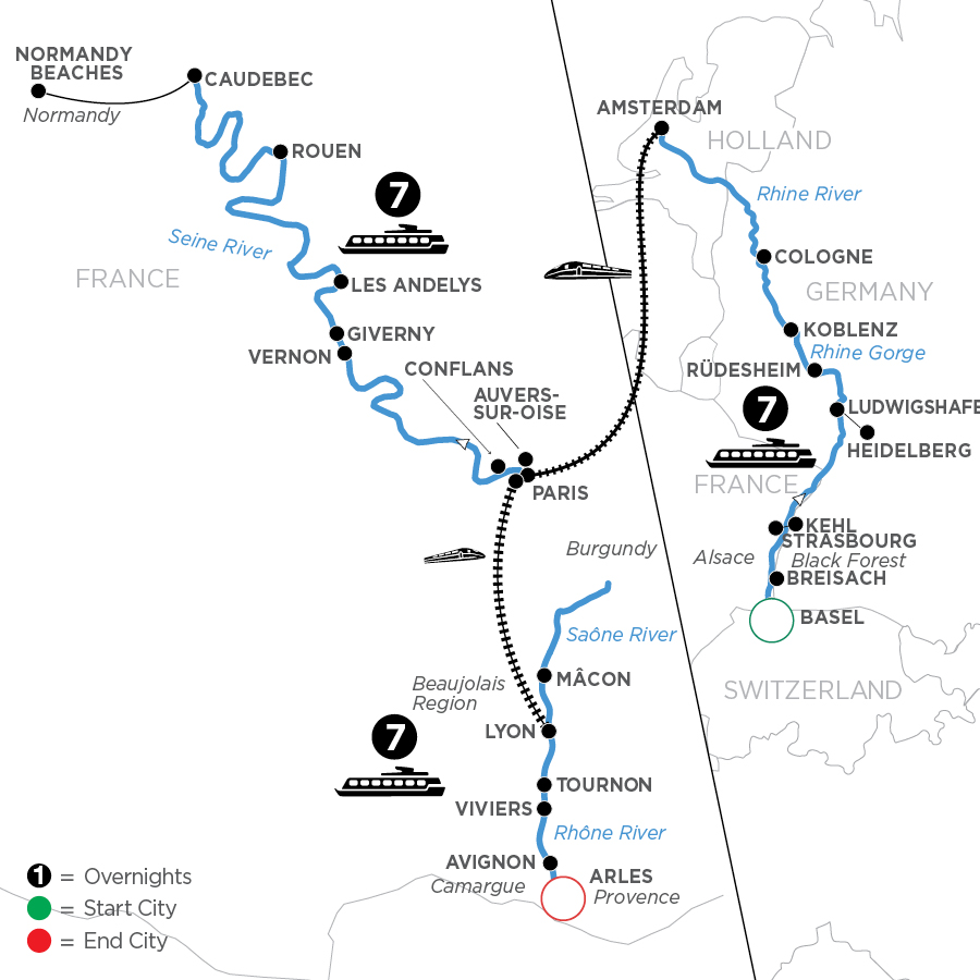 22 Day Avalon Waterways River Cruise from Basel to Arles 2027 - WZL