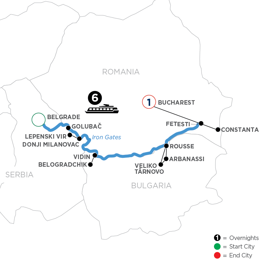 8 Day Avalon Waterways River Cruise from Belgrade to Bucharest 2024
