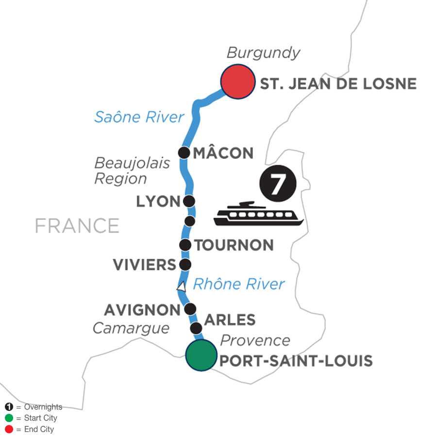 8 Day Avalon Waterways River Cruise from Port-Saint-Louis to St. Jean-de-Losne 2023