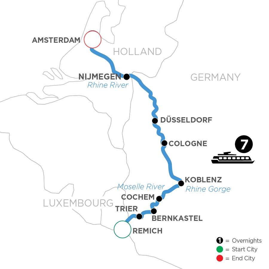 8 Day Avalon Waterways River Cruise from Remich to Amsterdam 2027 - WRA