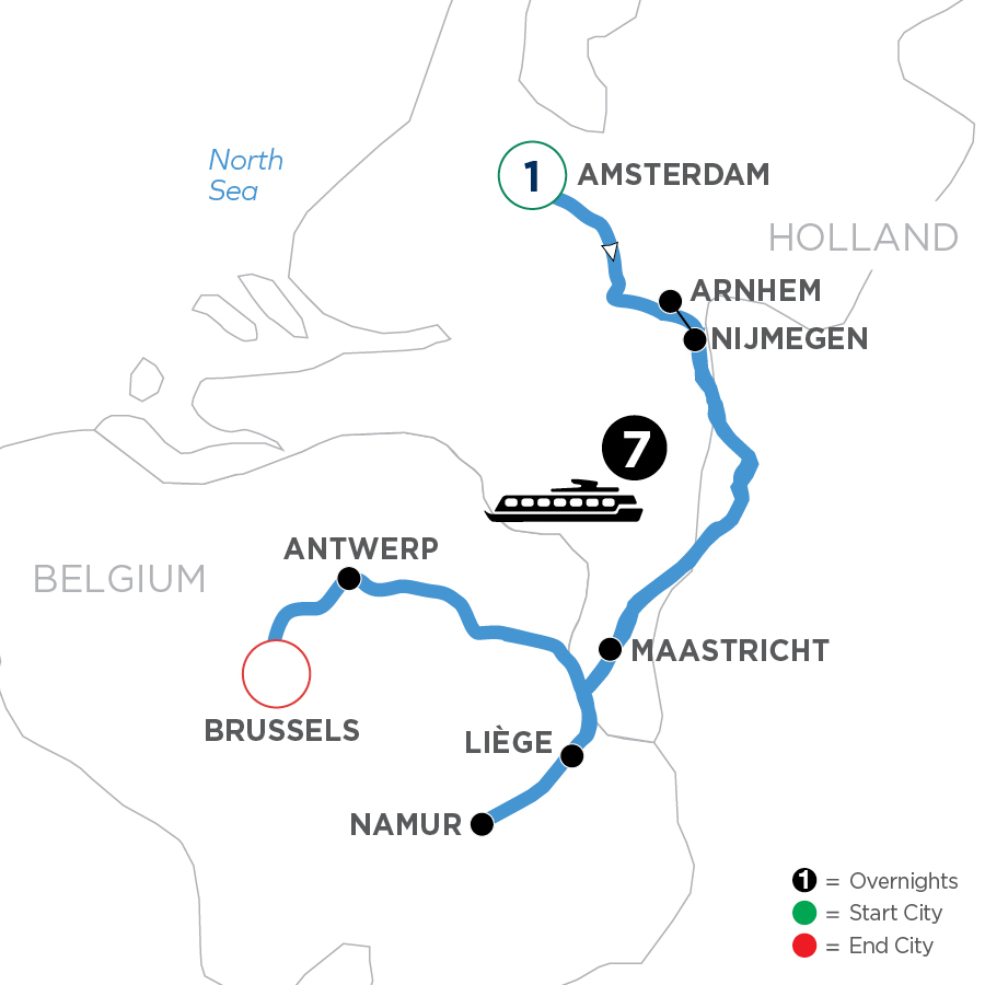 9 Day Avalon Waterways River Cruise from Amsterdam to Brussels 2027 - WAXQ