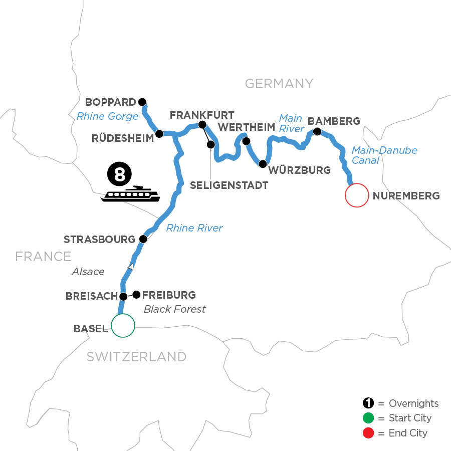 9 Day Avalon Waterways River Cruise from Basel to Nuremberg 2027 - WZN