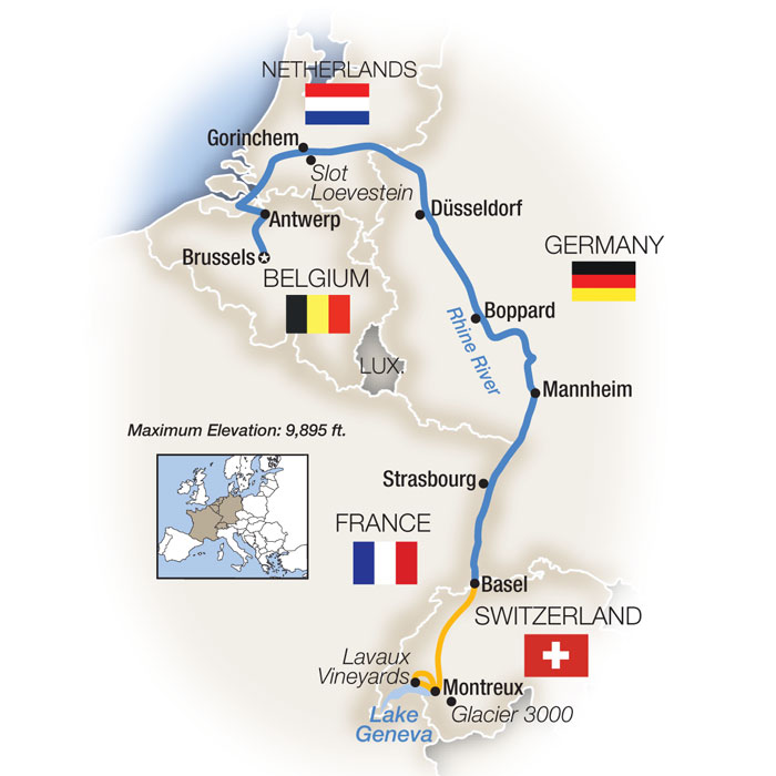 10 Day Tauck River Cruise from Brussels to Montreux 2027 - 