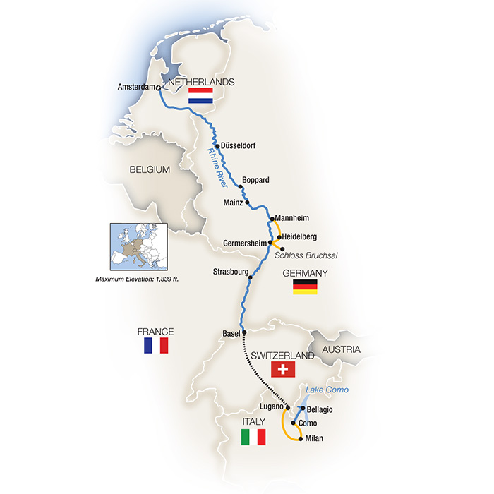 11 Day Tauck River Cruise from Amsterdam to Milan 2027 - 