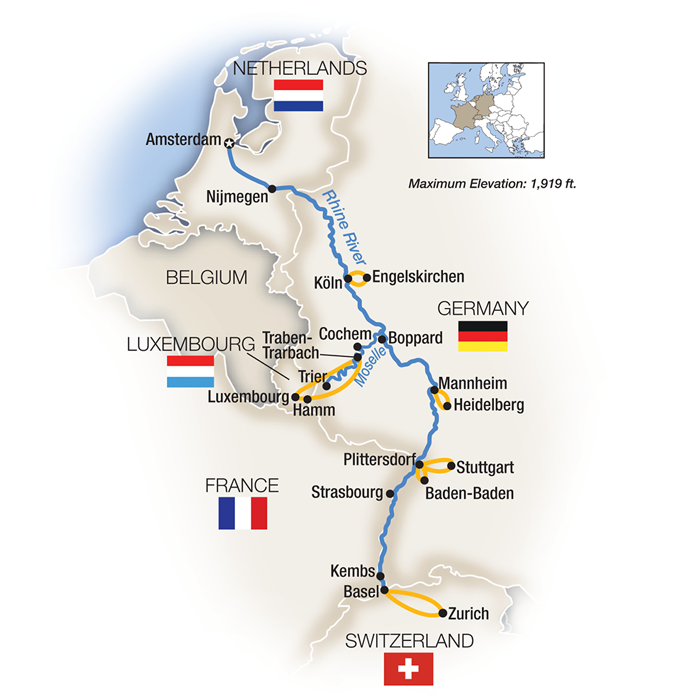 <span>15 Day Tauck River Cruise from Amsterdam Netherlands to Basel 2025</span><span>(rmy2025)</span>