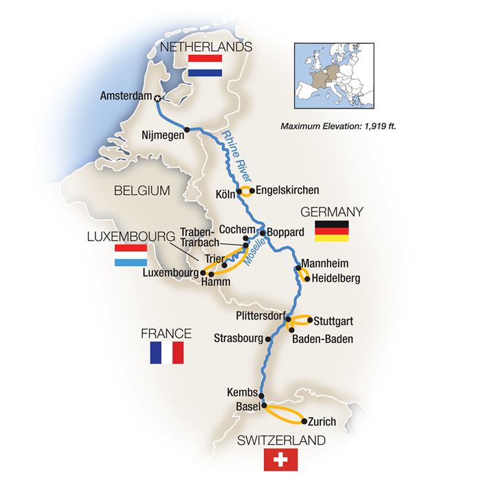 15 Day Tauck River Cruise from Amsterdam to Basel 2026 - 