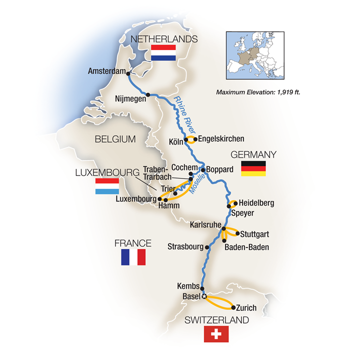 15 Day Tauck River Cruise from Basel to Amsterdam 2026 - 