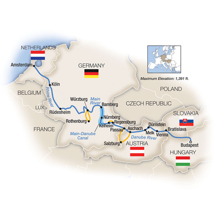15 Day Tauck River Cruise from Budapest to Amsterdam 2026 - 