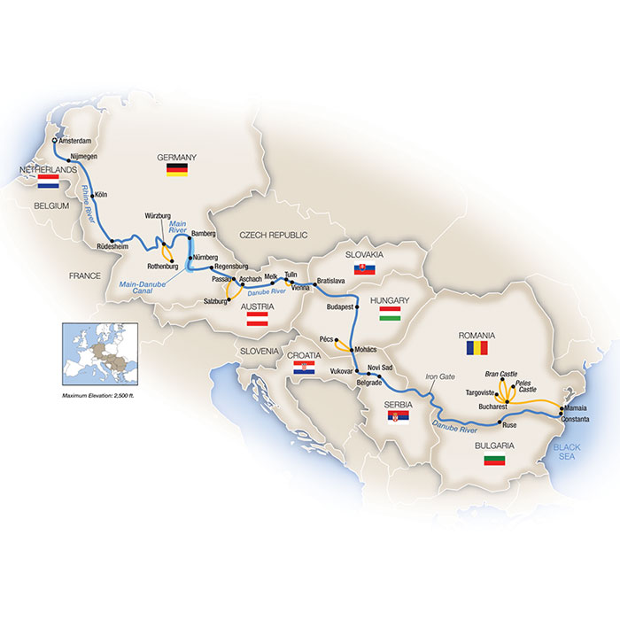 25 Day Tauck River Cruise from Amsterdam to Bucharest 2026 - 