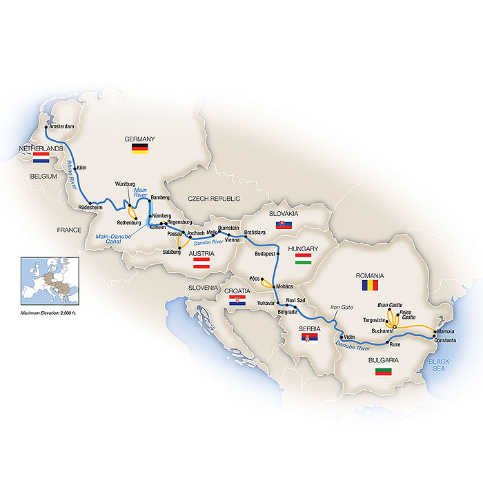 25 Day Tauck River Cruise from Bucharest to Amsterdam 2026 - 