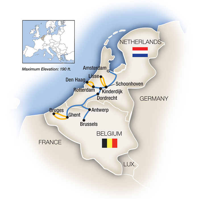 <span>8 Day Tauck River Cruise from Amsterdam Netherlands to Brussels 2025</span><span>(rhs2025)</span>