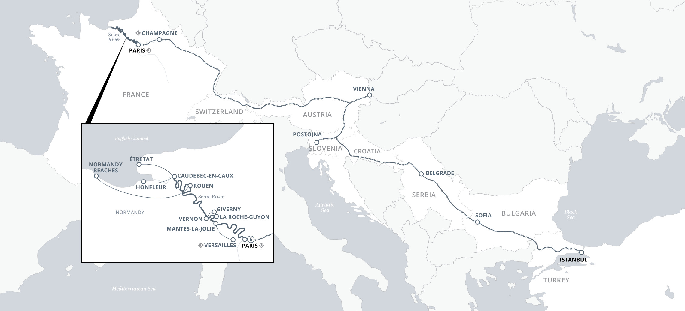 14 Day Uniworld River Cruise from Paris to Istanbul 2027 - 