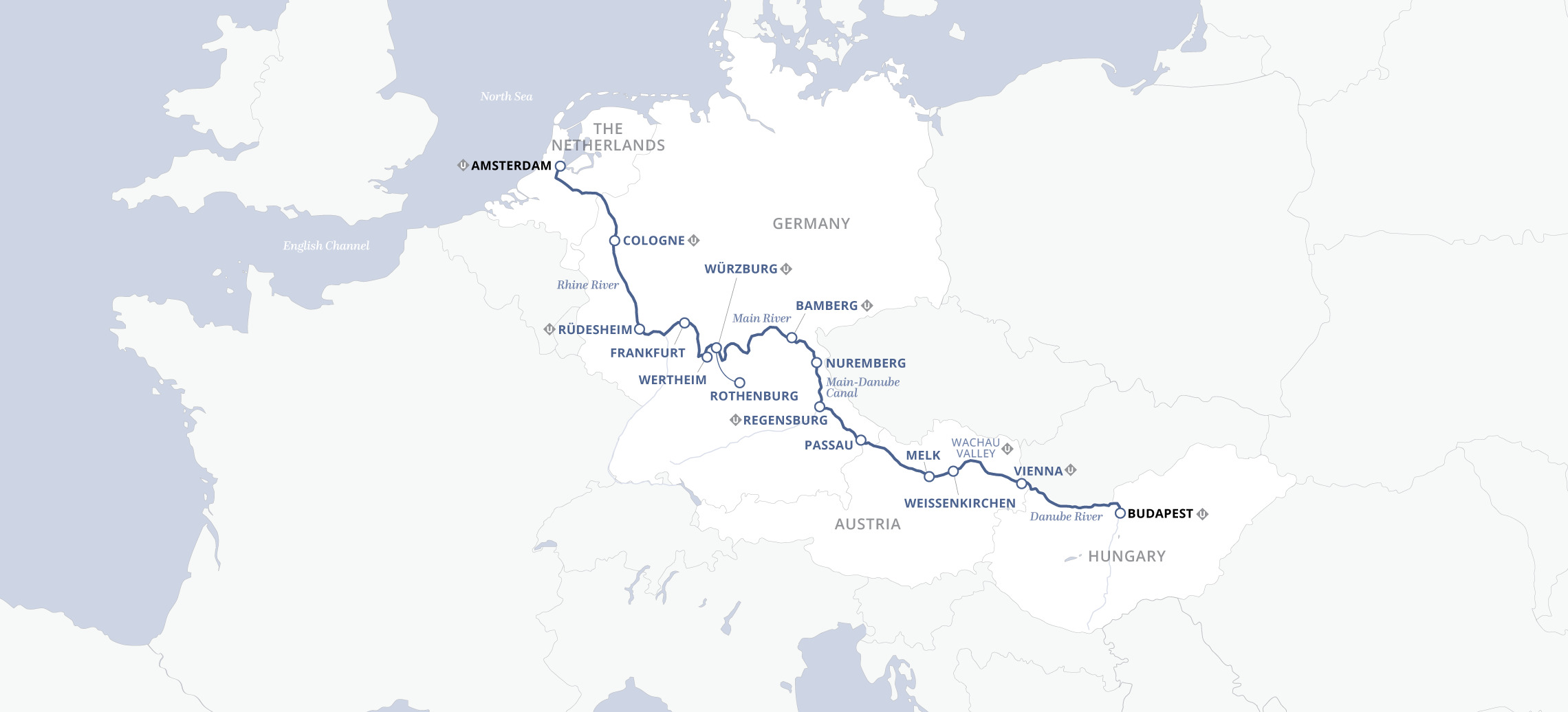 <span>15 Day Uniworld River Cruise from Amsterdam to Budapest 2025</span>