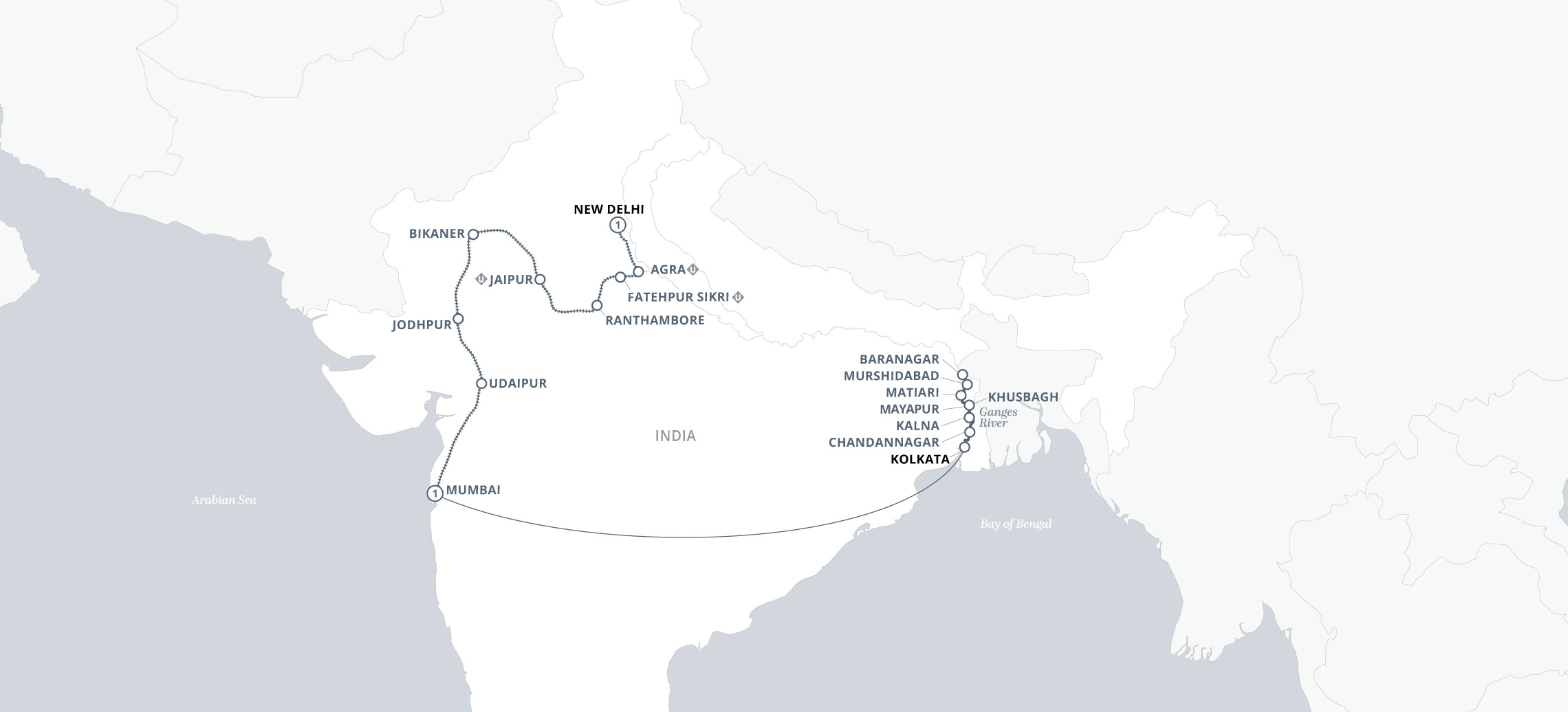 <span>16 Day Uniworld River Cruise from Kolkata to Mumbai 2025</span>