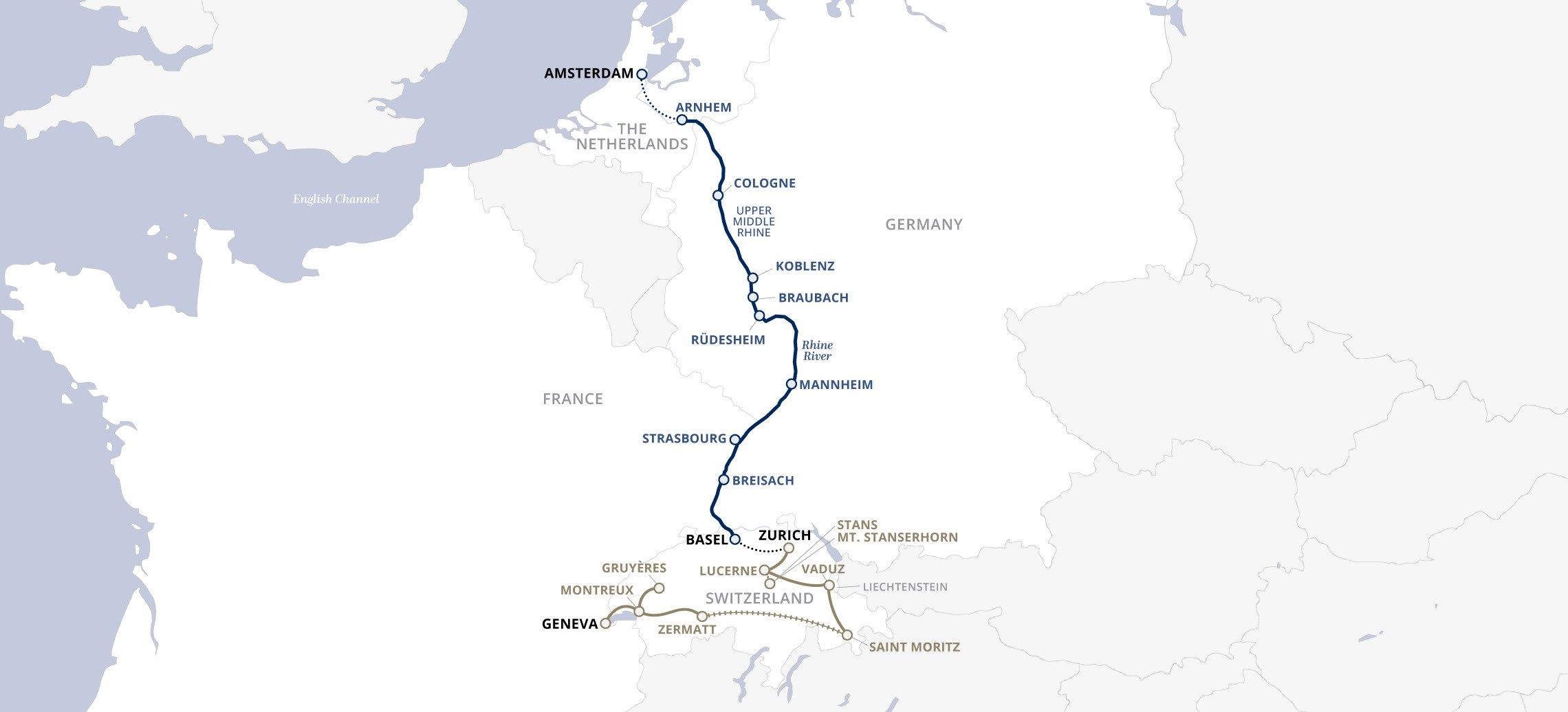 19 Day Uniworld River Cruise from Geneva to Amsterdam 2027 - 