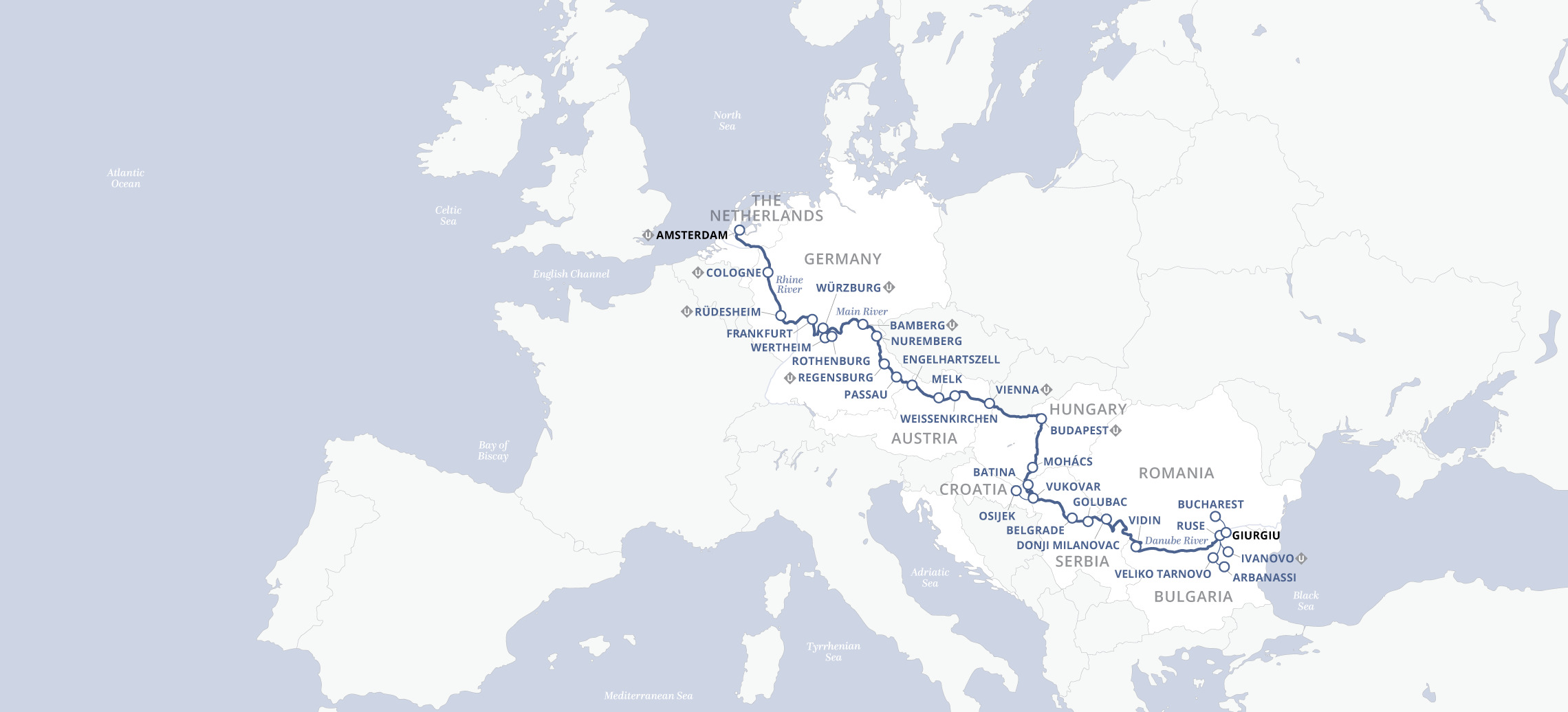 <span>24 Day Uniworld River Cruise from Amsterdam to Bucharest 2025</span>