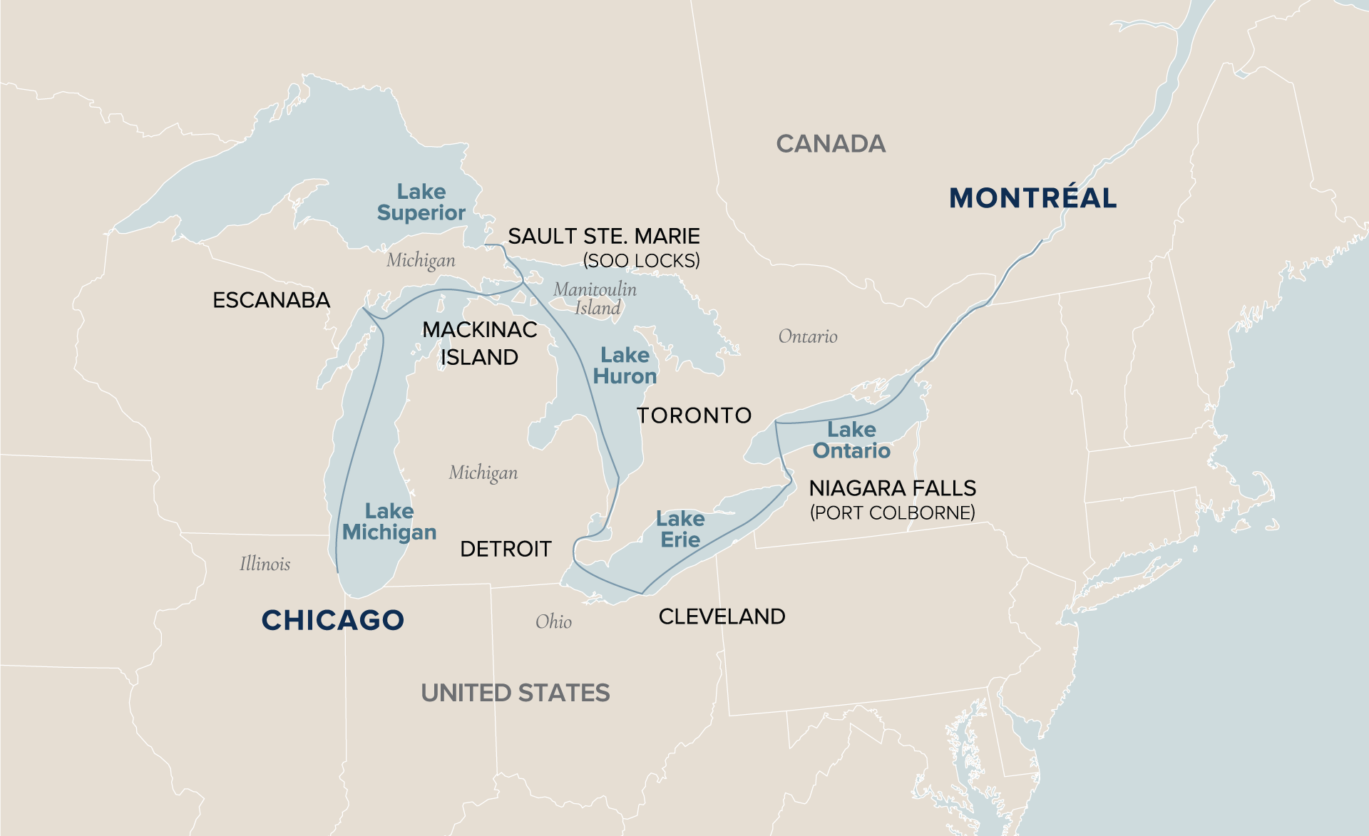 13 Day Victory Cruise Lines River Cruise from Chicago to Montréal 2027 - 