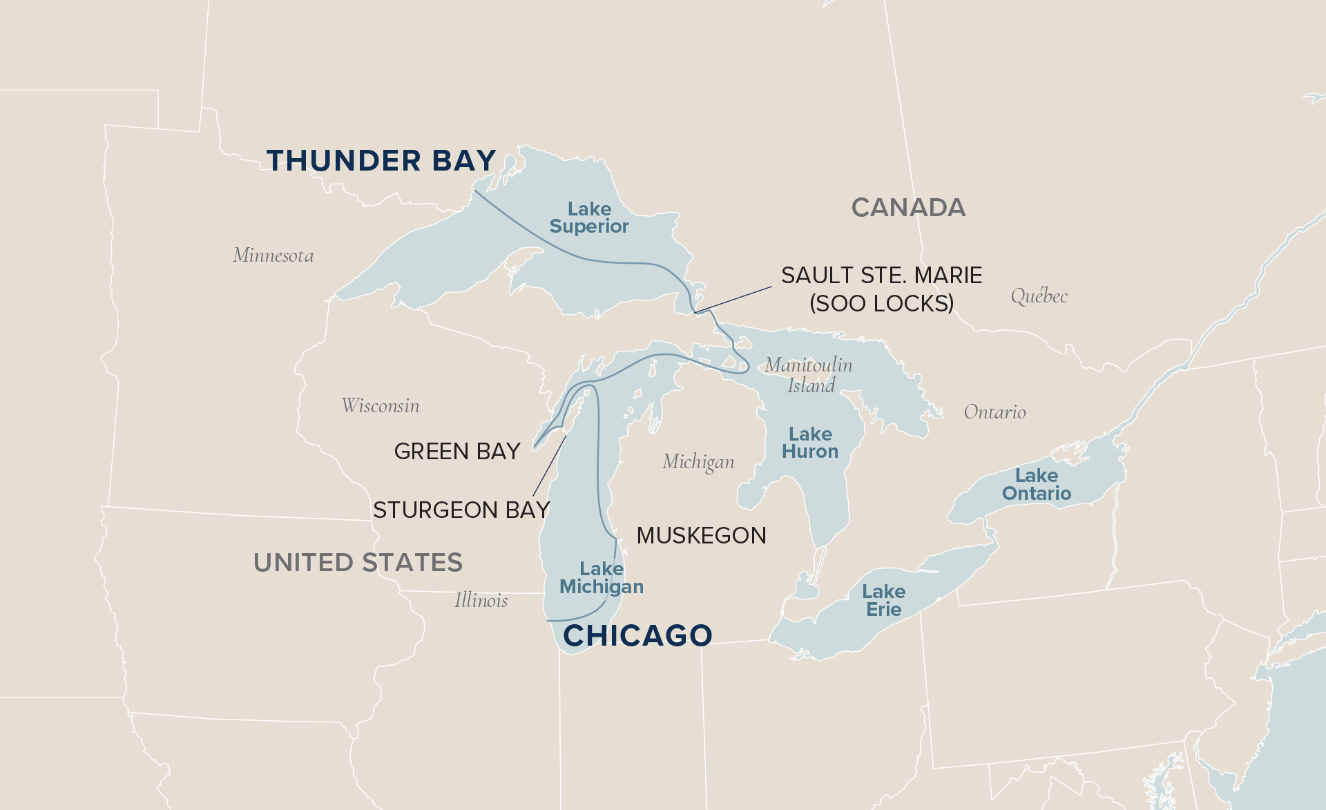 9 Day Victory Cruise Lines River Cruise from Thunder Bay to Chicago 2026 - 
