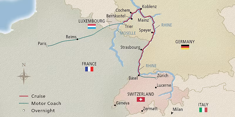 12 Day Viking River Cruise from Paris to Zurich 2026 - 
