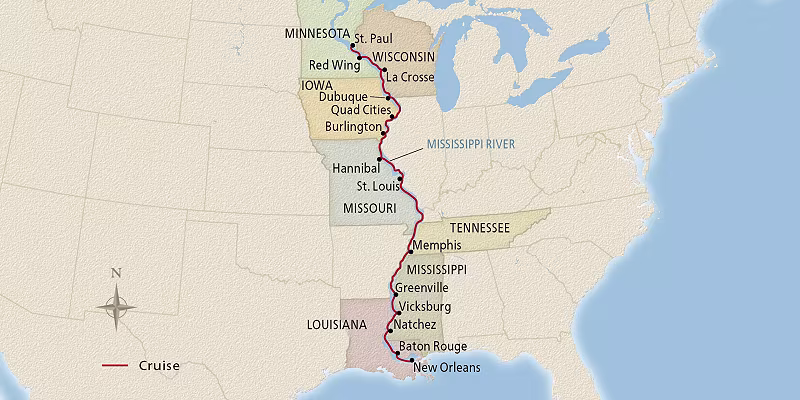 15 Day Viking River Cruise from St. Paul to New Orleans 2027 - 