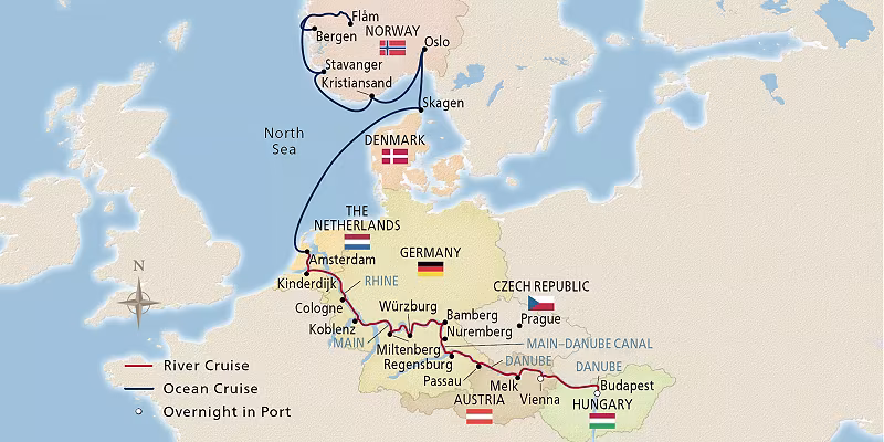 22 Day Viking River Cruise from Bergen to Budapest 2027 - 
