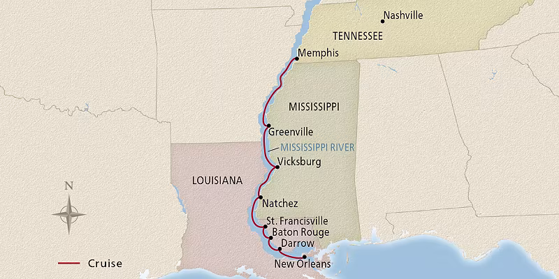 8 Day Viking River Cruise from New Orleans to Memphis 2027 - 