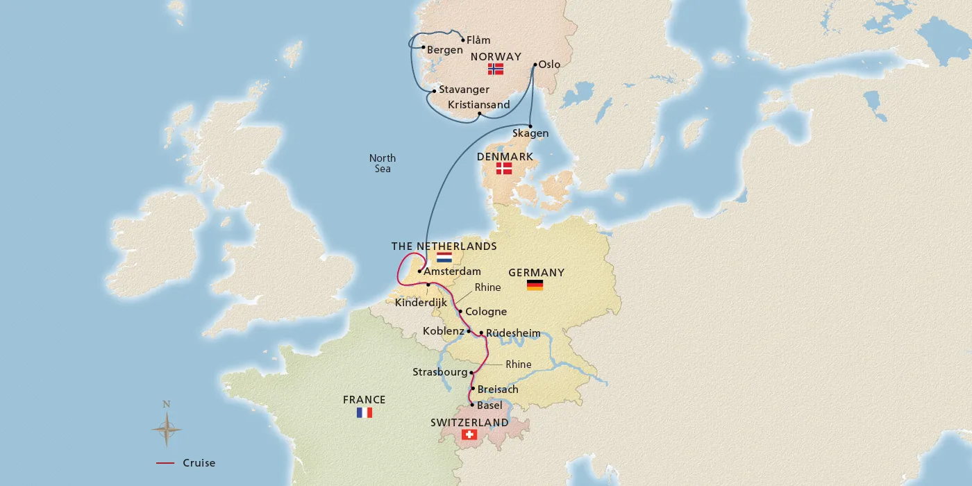 <span>15 Day Viking River Cruise from Basel to Bergen 2025</span>