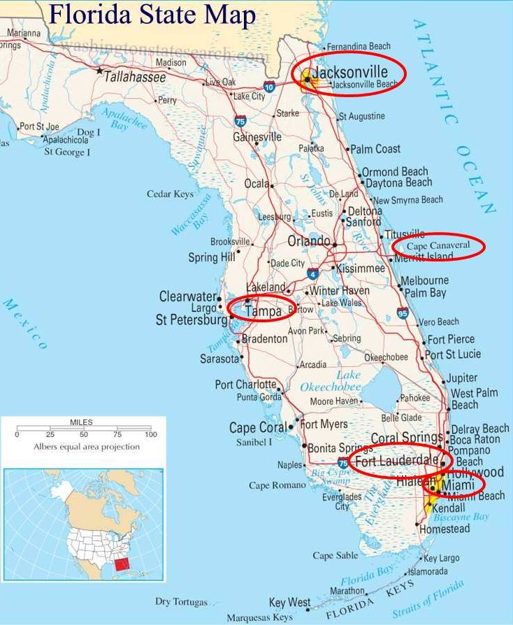 Florida Time Zone Map